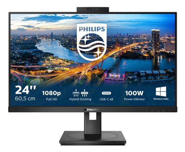 MON 23.8IPS HDMI DP USB C MM WEB PHILIPS 243B1JH/00 WEBCAMERA