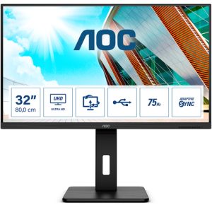 AOC P2 U32P2 Monitor PC 80 cm (31.5") 3840 x 2160 Pixel 4K Ultra HD LED Nero